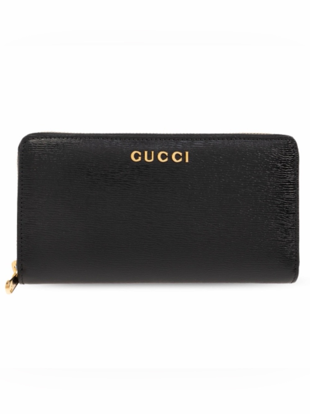 GUCCI logo leather zipped long wallet
